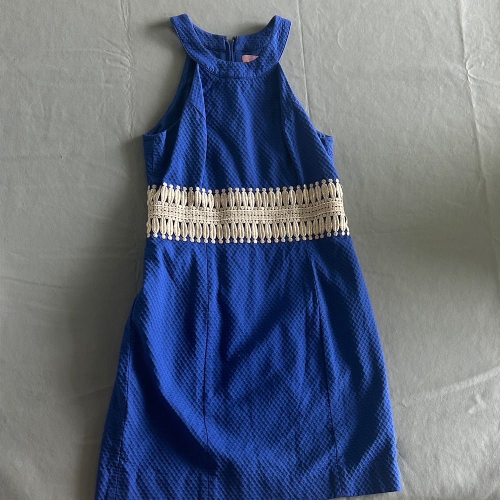 Lilly Pulitzer Royal Blue Dress with Gold Accents